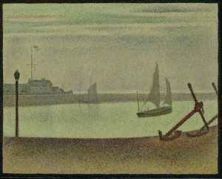 Haga click para ver la imagen ampliada the channel at gravelines evening 1890.jpg